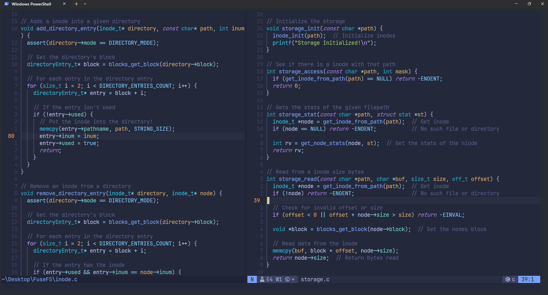 FuseFS source code in an editor