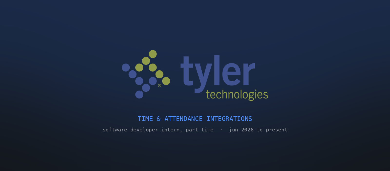 The Tyler Technologies logo above the words Time & Attendance Integrations